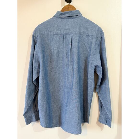 BellePointe Women’s Small Christmas Denim Shirt – Santa Embroidery - Picture 3 of 8